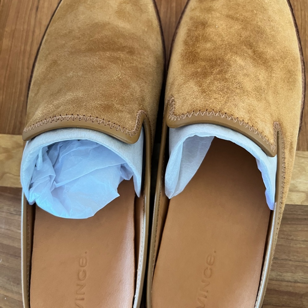 Vince Canella Mule Suede Tan Slip On Sneakers Size 9M